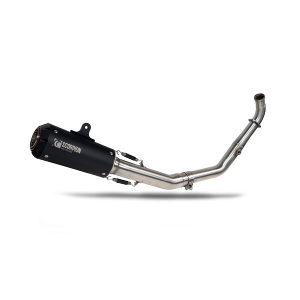 Scorpion Exhaust Yamaha YZF-R125 Euro 5+ / R15 V4 M 2024 - 2025 Red Power Full System Black Ceramic Coated Sleeve